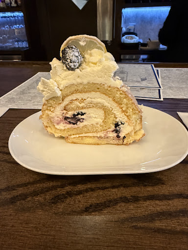 Blueberry cream Swiss roll